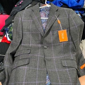 Youth boy herringbone/houndstooth blazer